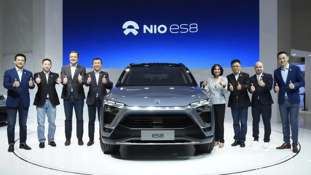 nio es8 2017 спереди электрический кроссовер