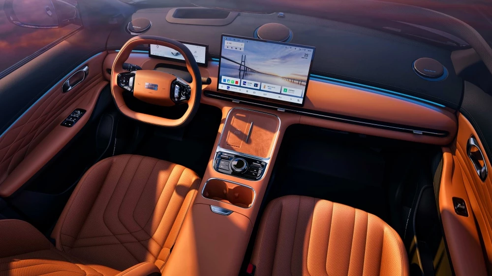 geely galaxy starship 7 ex5 em-i обновленный кроссовер интерьер