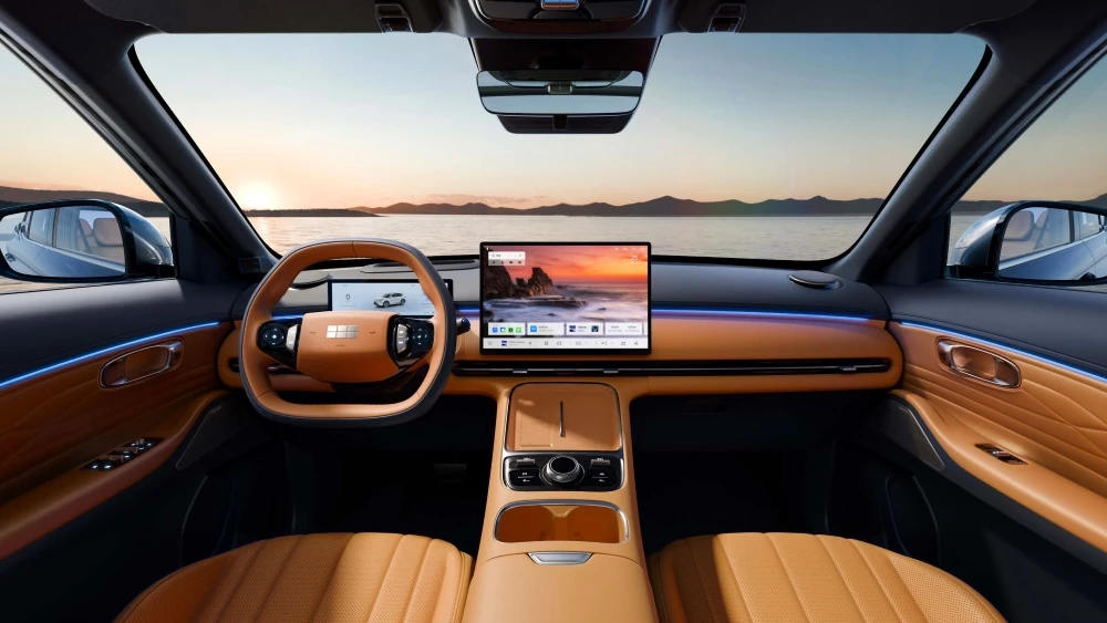 geely galaxy starship 7 ex5 em-i обновленный кроссовер интерьер