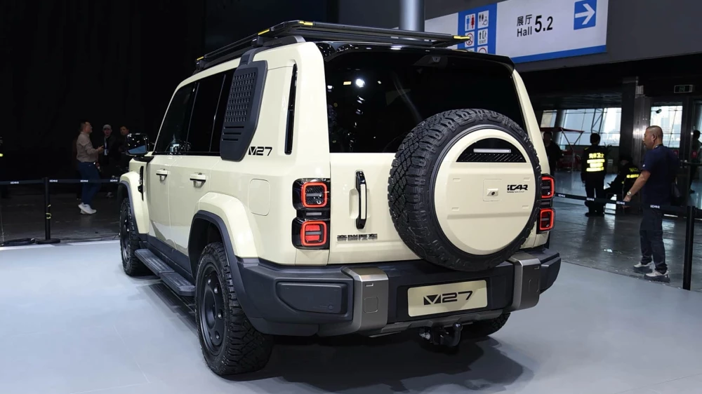 Chery iCaur V27 приготовились продавать в Китае сбоку сзади внедорожник гибридный