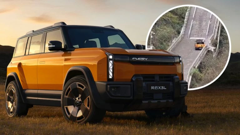 кроссовер chery fulwin x3l icaur 03 не смог покорить китайскую лестницу dragon challenge гора тяньмэнь лестница в небо арка