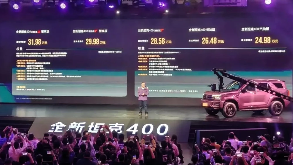 Цены на обновленный внедорожник Tank 400