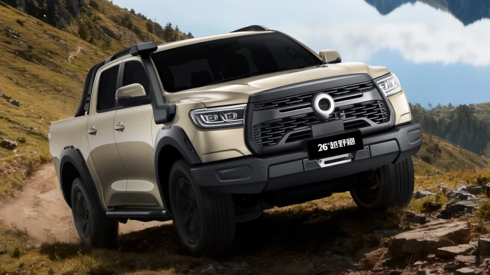 gwm poer 2026 модельного года пикап сбоку спереди новый