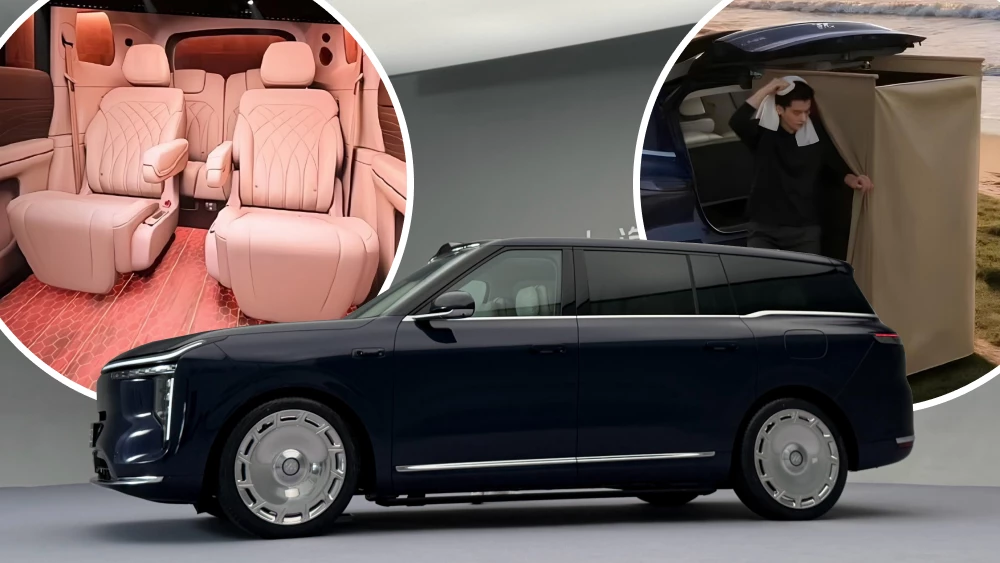 Китайцы раскритиковали кроссовер с теплым полом и душем im ls9 сбоку спереди