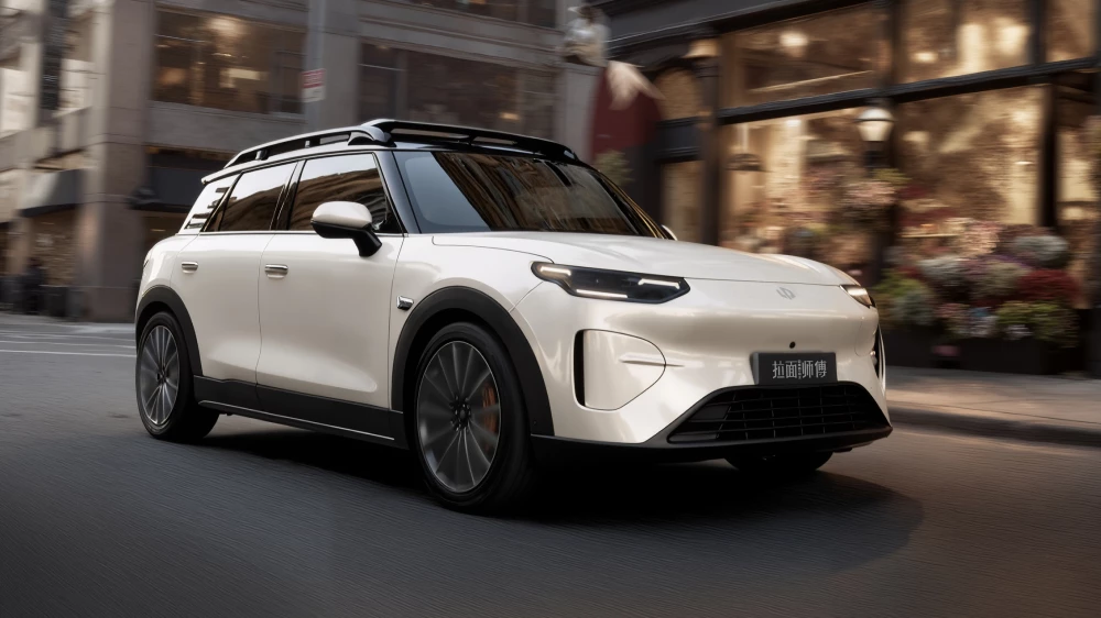 lapmotor a10 хэтчбек сбоку спереди белый бежевый неофициальное рендерное изображение