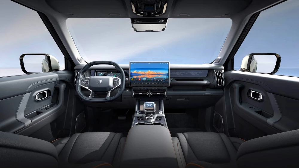 jetour shanhai t1 гибридный интерьер полный привод