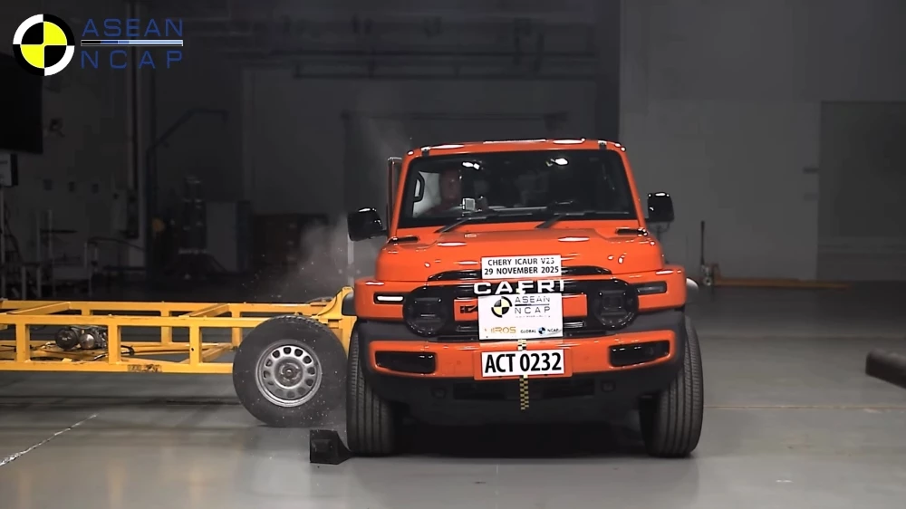 chery icaur v23 спереди краш-тест asean ncap