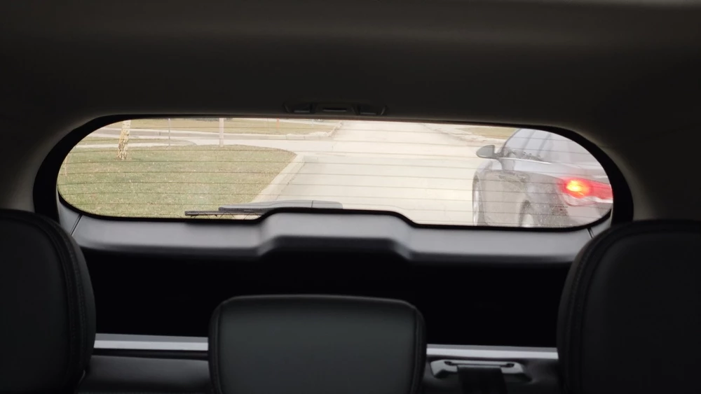 Haval H7 тест Мишина салон интерьер заднее окно вид назад обзорность