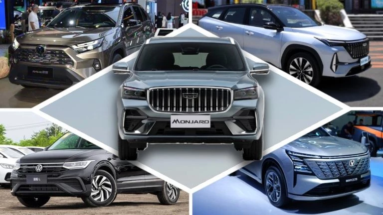 топ-5 кроссоверов с двс в Китае geely monjaro atlas toyota rav4 volkswagen tiguan l changan cs75 plus