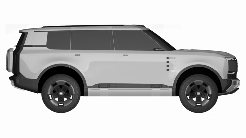 Новый внедорожник Jetour появится в Китае патентные изображения патенты сбоку внедорожник предсерийный G800