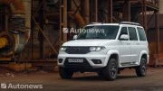Обновленный внедорожник «УАЗ Патриот» сбоку спереди