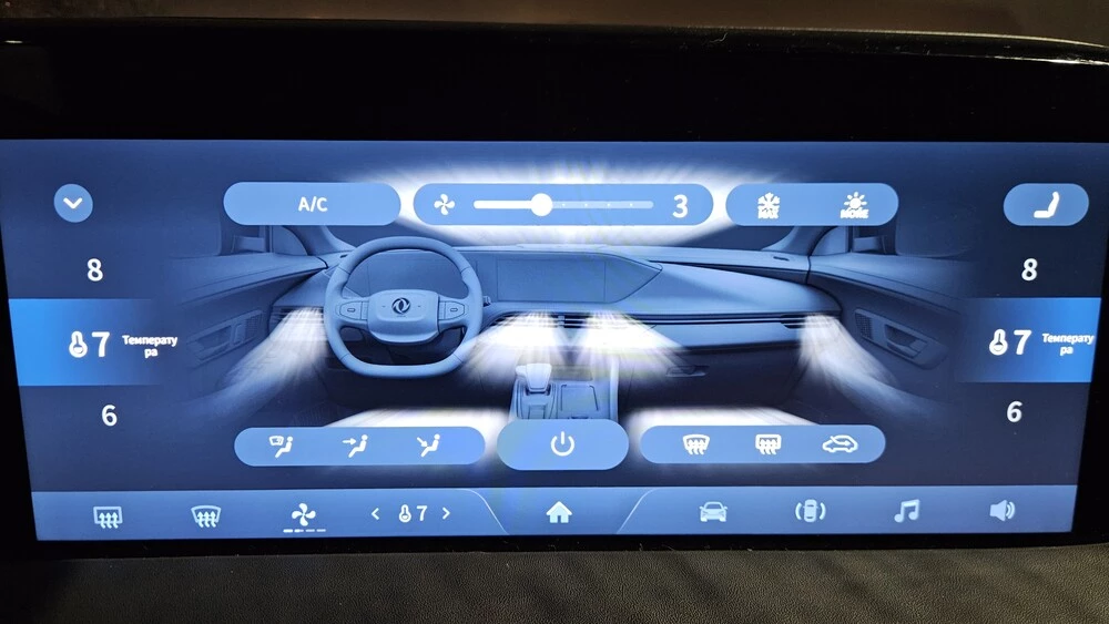 Dongfeng Huge тест салон интерьер медиасистема мультимедиа климат