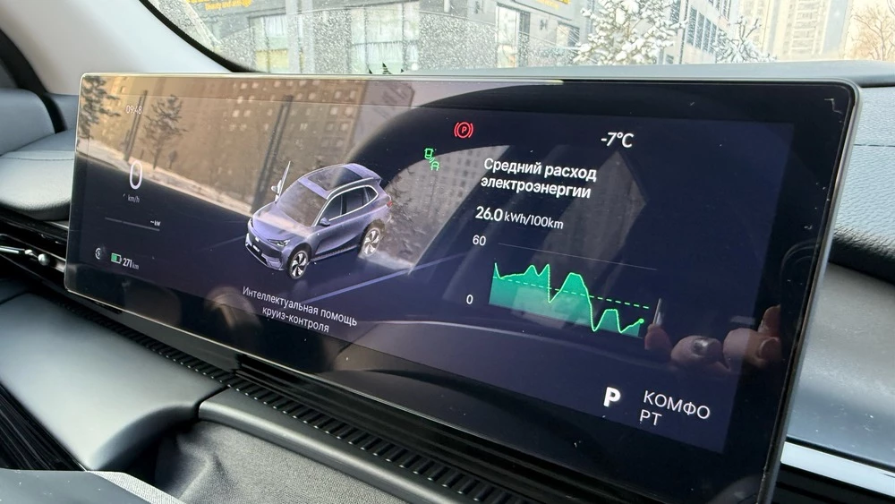 Geely EX5 в Казахстане тест салон интерьер мультимедиа медиасистема