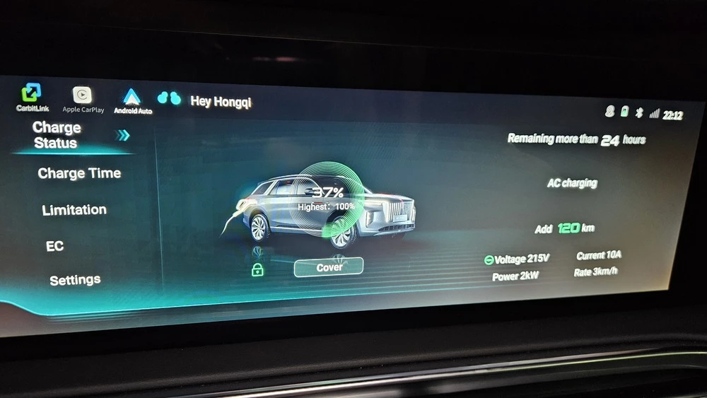 Hongqi E-HS9 тест салон интерьер мультимедиа медиасистема