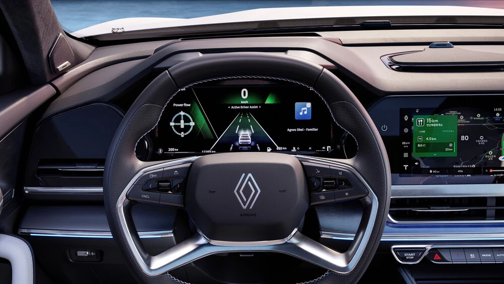 Кроссовер Renault Filante салон интерьер приборная панель рулевое колесо