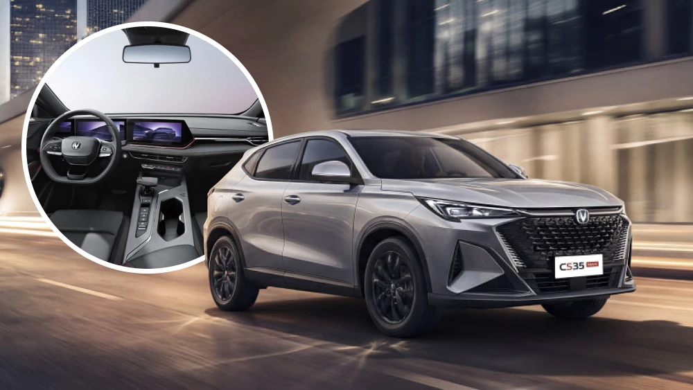 Changan CS35 Max стало возможно купить в России официально сбоку спереди серый кроссовер цены комплектации