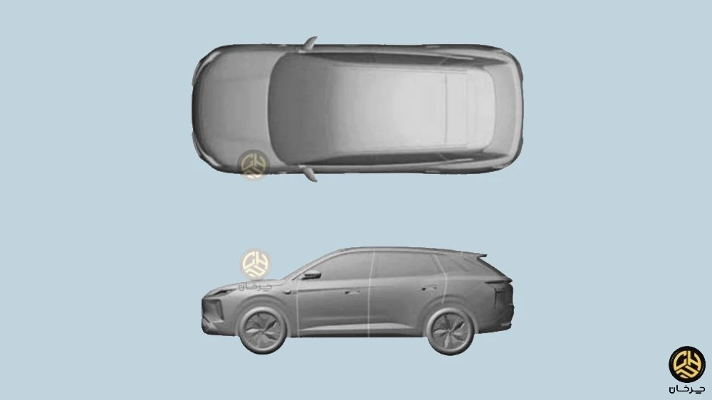 Загадочная новинка Chery на патентных изображениях в Иране сбоку сверху