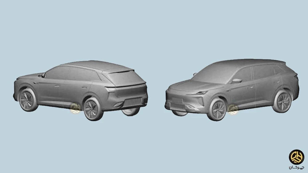 Загадочная новинка Chery на патентных изображениях в Иране сбоку спереди сзади