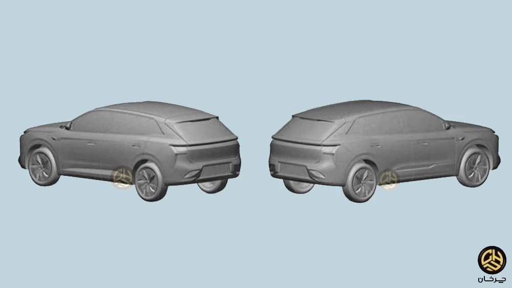 Загадочная новинка Chery на патентных изображениях в Иране сбоку сзади