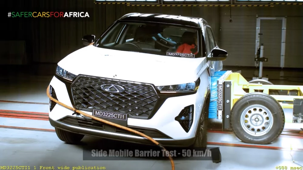 Chery Tiggo 7 Pro провалил краш-тест кроссовер спереди белый global ncap две звезды скриншот