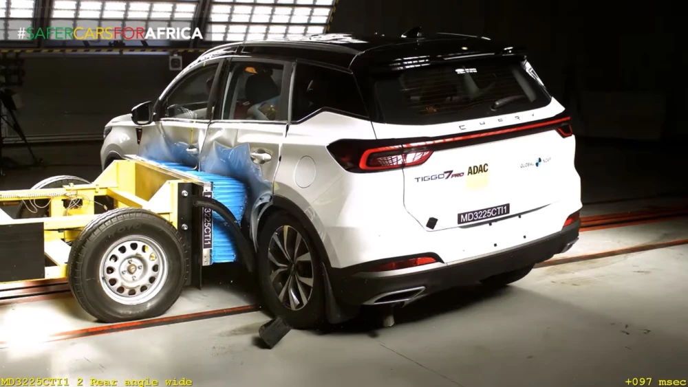 Chery Tiggo 7 Pro провалил краш-тест кроссовер сбоку сзади global ncap две звезды