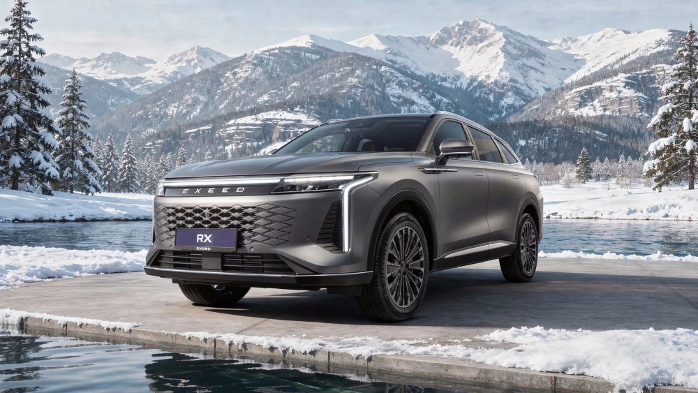 Почему EXEED RX ощущается дороже своего класса? exeed rx сбоку спереди зимой