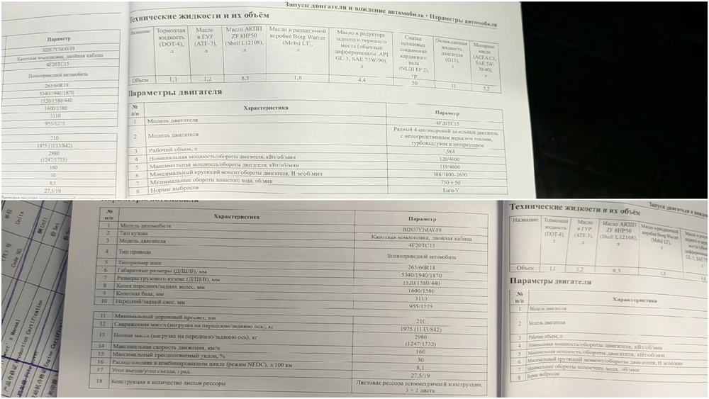 Foton G9 пикап в России презентация технические характеристики документация