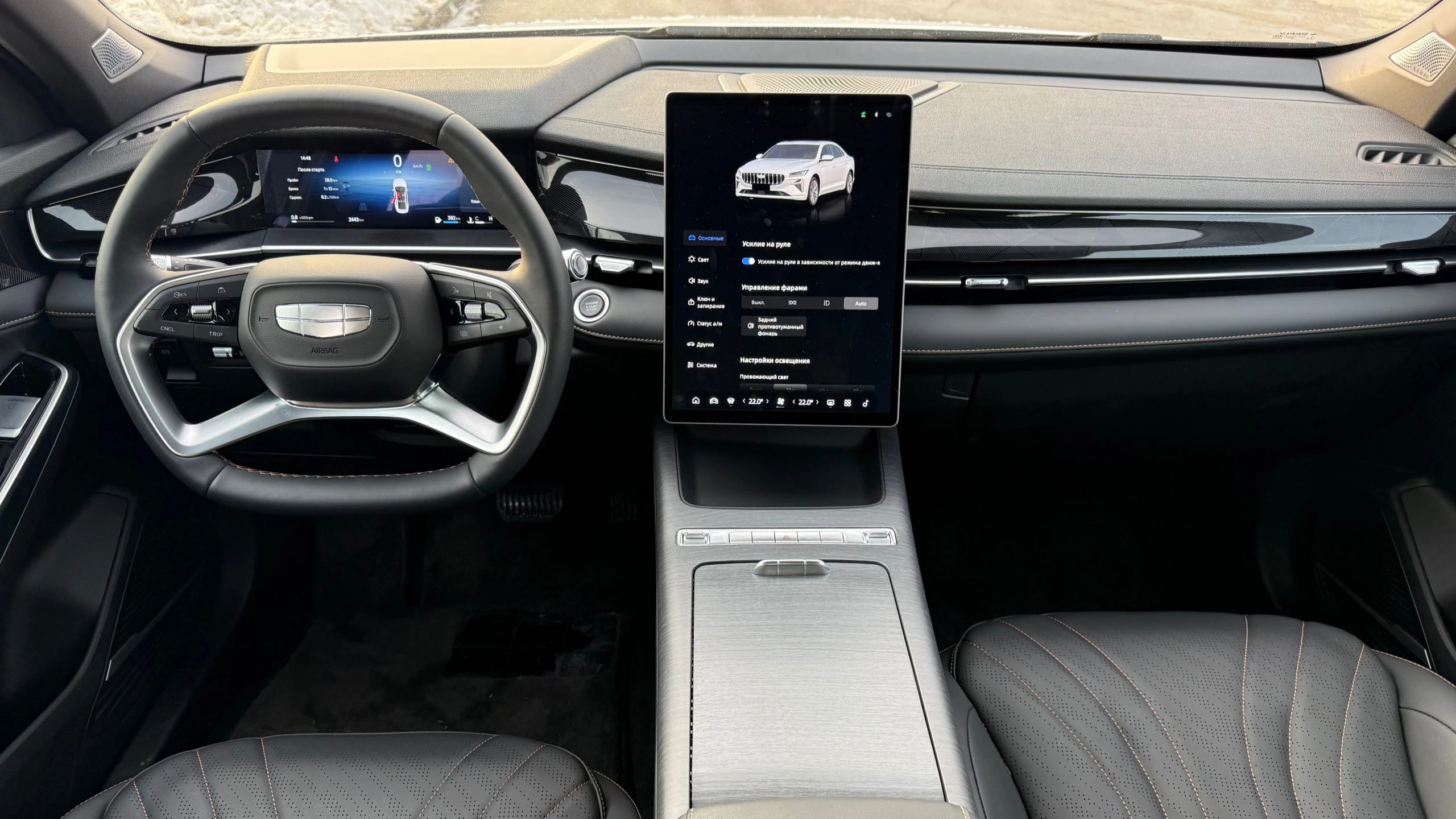 Geely Galaxy Preface в Казахстане салон интерьер