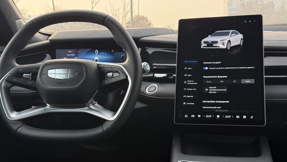 Geely Galaxy Preface в Казахстане салон интерьер