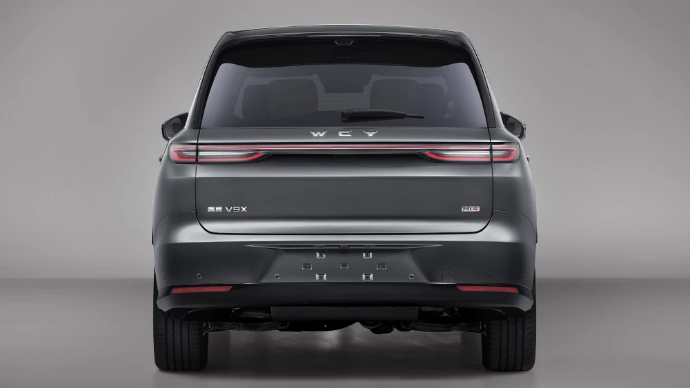 Четыре новых полноразмерных кроссовера раскрыли в Китае gwm wey v9x сзади серый