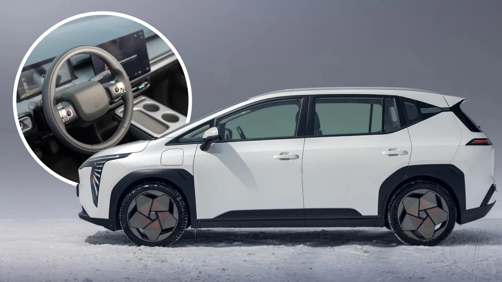 Электромобиль от «Яндекса» и GAC протестировали в России umo 5 gac aion y plus сбоку белый салон