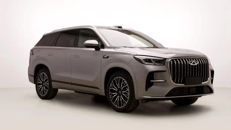 обновленный гибридный кроссовер tiggo 9 jaecoo j8 сбоку спереди