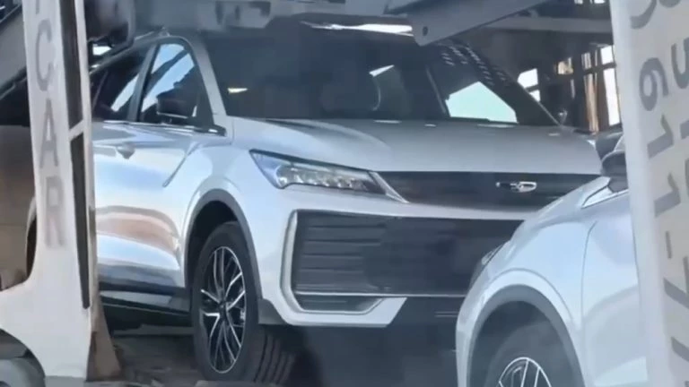 Новый Belgee X50+ заметили перед дебютом в России кроссовер сбоку спереди белый