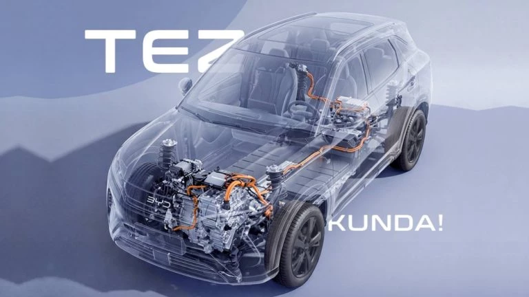 Новый гибридный кроссовер BYD появится в Узбекистане byd atto 2 dm-i yuan up dm-i сбоку спереди гибрид тизер