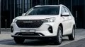 Кроссовер Haval M6 обновили в России белый автомобиль сбоку спереди черная решетка радиатора