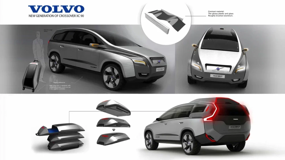 volvo xc90 concept константин таранов концепт-кар строгановка серебряный сбоку спереди сзади