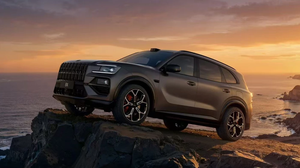 Zeekr 8X стало возможно заказать в Китае кроссовер сбоку спереди серый dawn комплектации цены официальное изображение