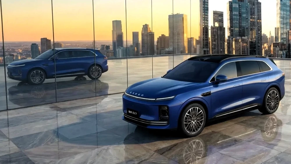 кроссовер exeed ex7 сбоку спереди 2026 старт продаж