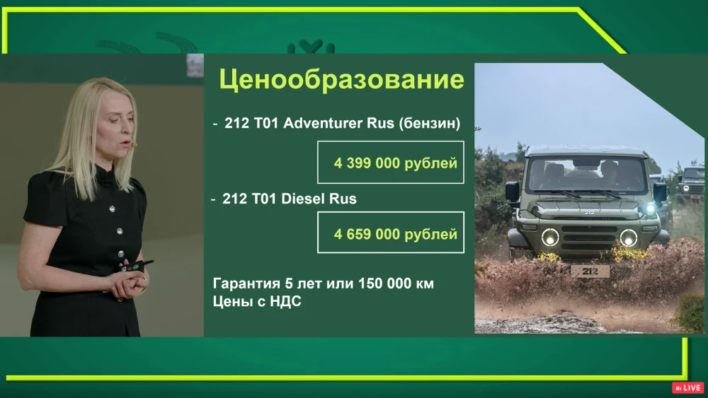 Марка 212 от компании BAW перезапускается в России цена 212 t01 бензин 212 t01 дизель adventurer rus