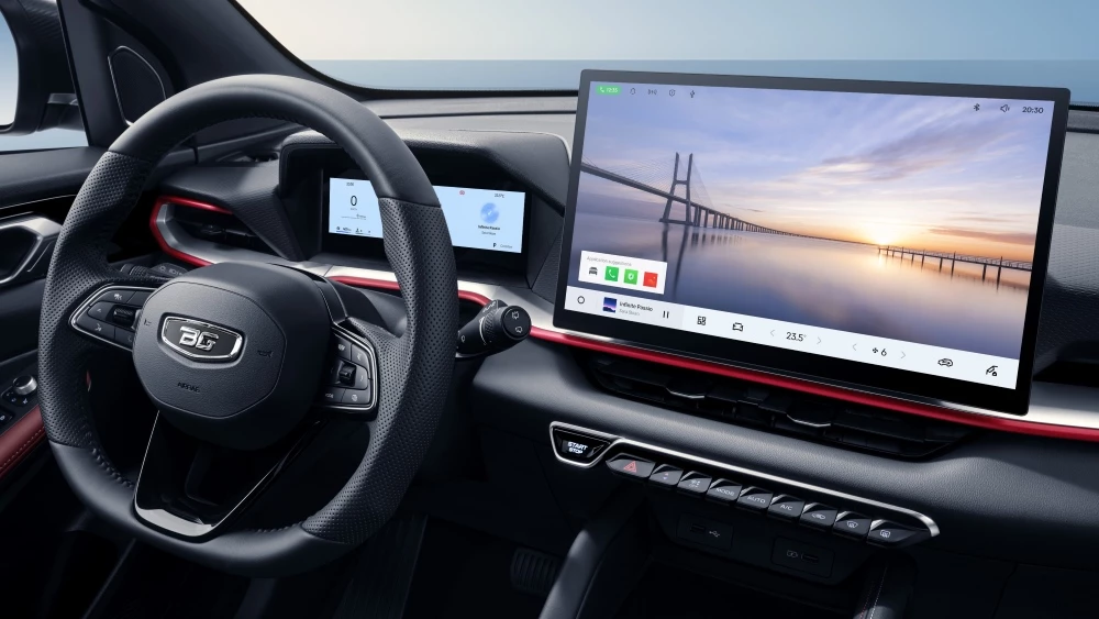 кроссовер belgee x50+ салон черный красный