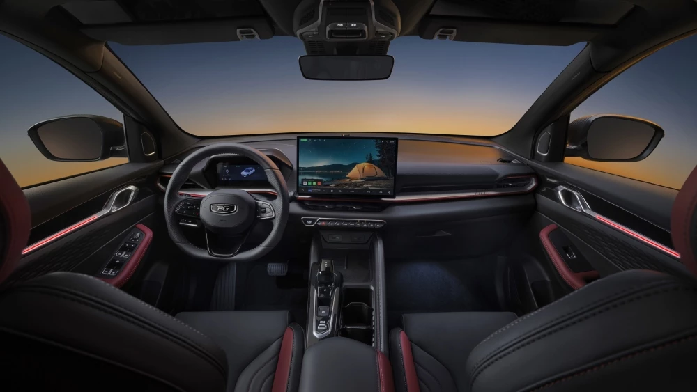 кроссовер belgee x50+ салон черный красный