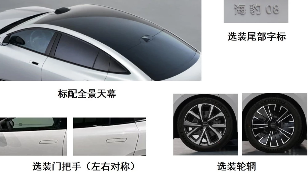 седан BYD Seal 08 EV экстерьер панорамная крыша шильдики