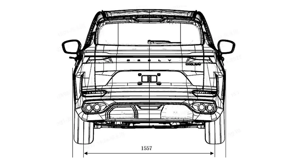 Новый Geely Coolray получил ОТТС для России кроссовер сзади