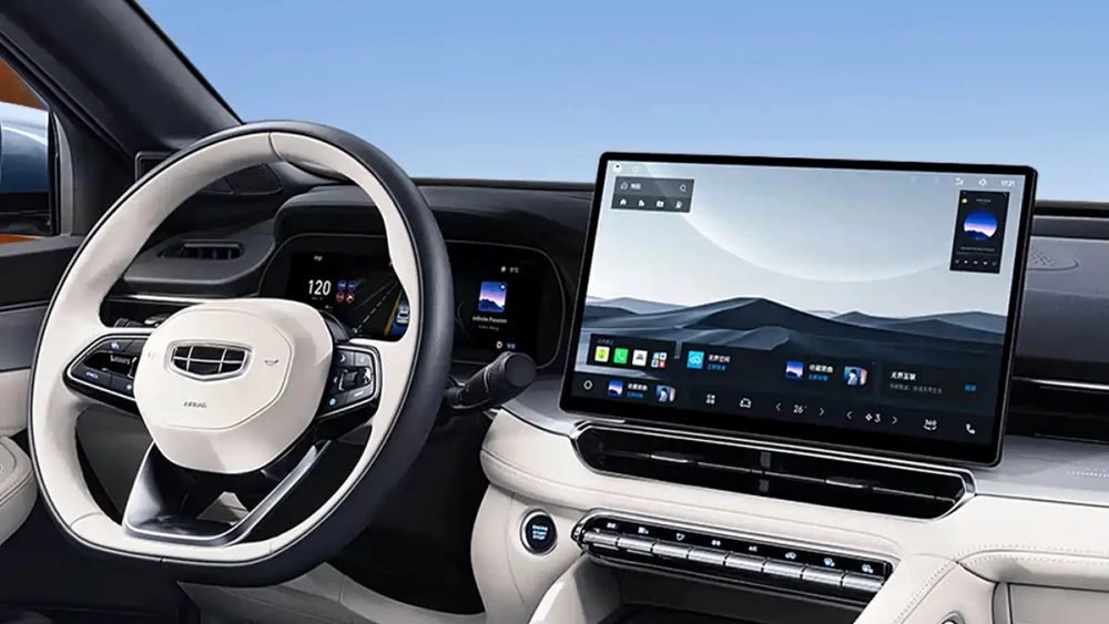 geely preface i-hev традиционный гибрид седан салон белый заказать в китае