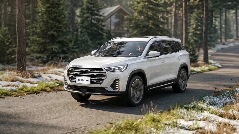 Кроссовер Jetour X90+ сбоку спереди