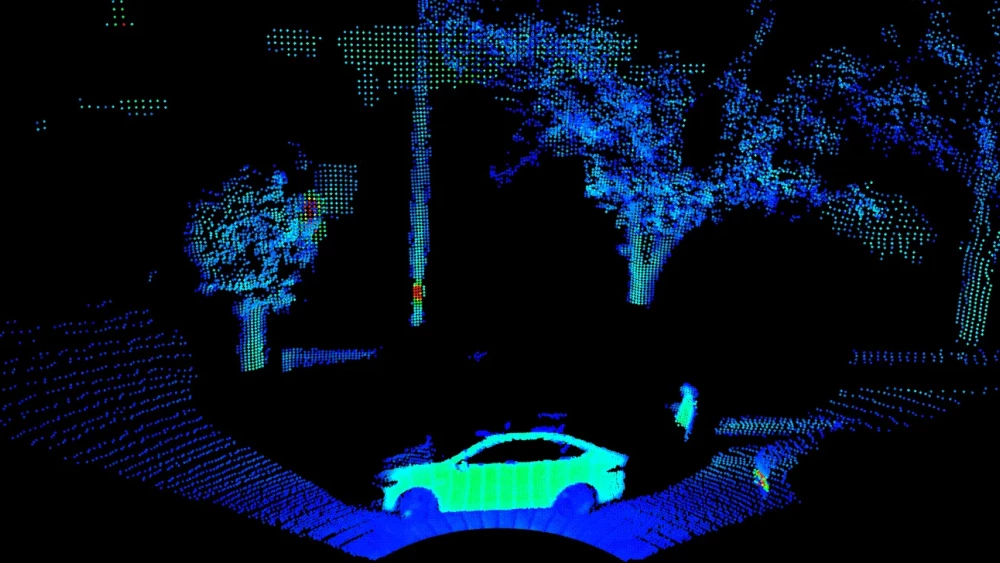 hesai картинка с сенсора лидар lidar