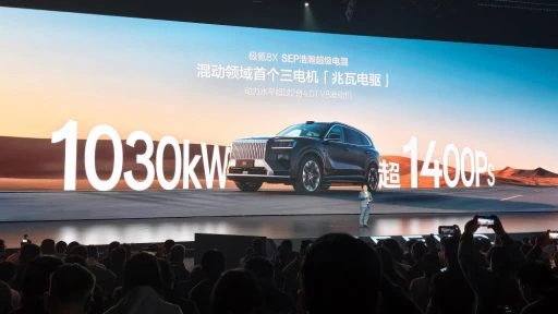 Zeekr 8X презентация в китае сбоку мощность двигателей