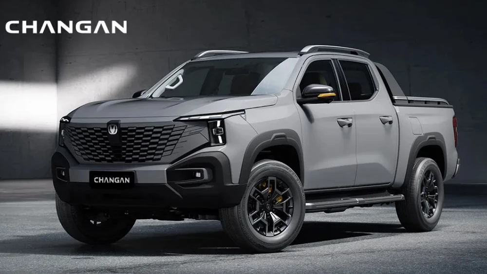 changan hunter k50 сбоку спереди серый