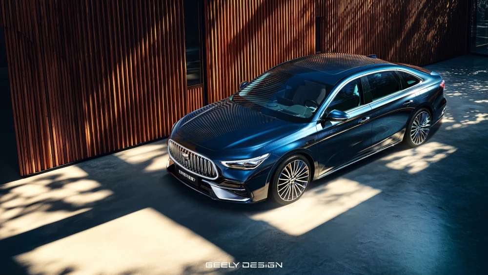 Седан Geely Galaxy Starshine 7 Max сбоку спереди
