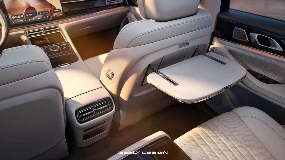 Седан Geely Galaxy Starshine 7 Max салон интерьер второй ряд